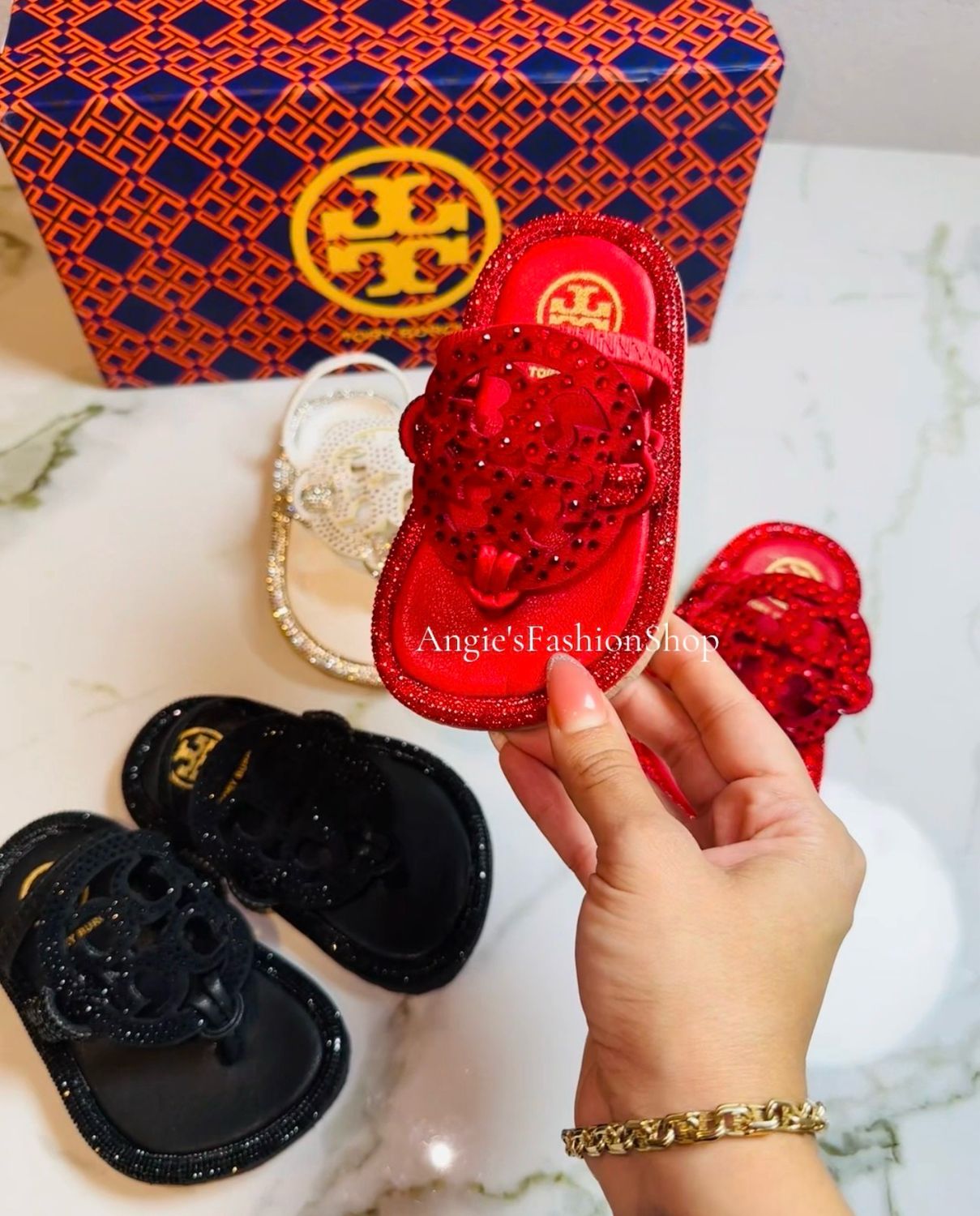 TB sandals (red)