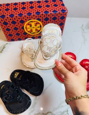 TB sandals (white)