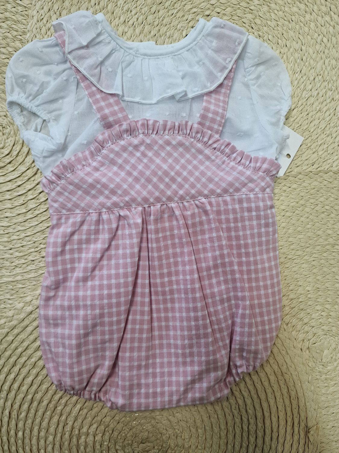 Pelele vichy rosa