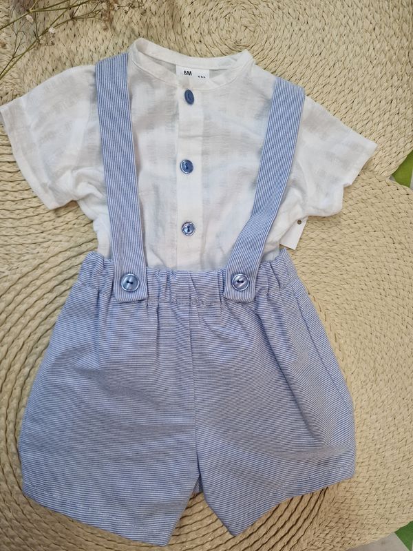 Peto camisa rayas azul