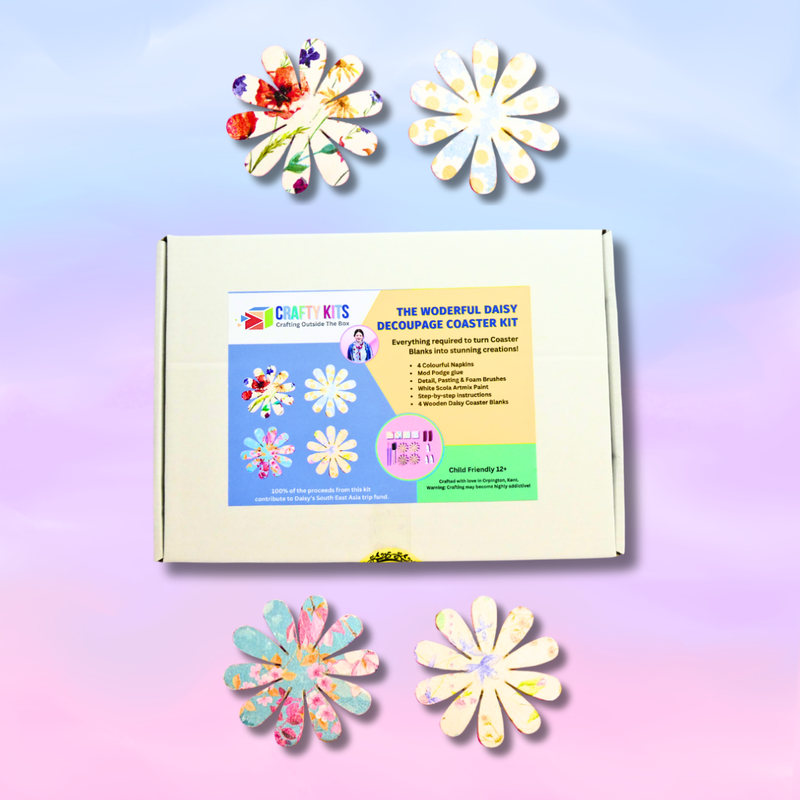 The Wonderful Daisy Decoupage Coaster Kit