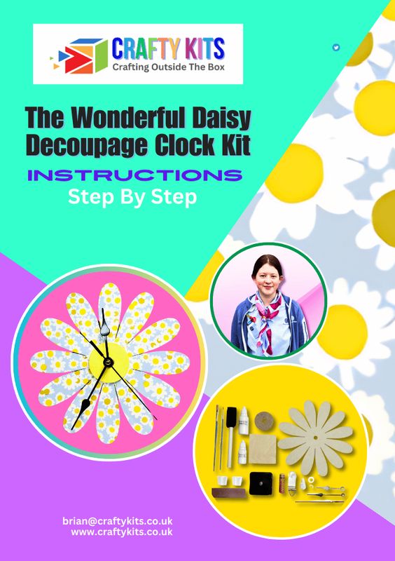 The Wonderful Daisy Decoupage Clock Kit