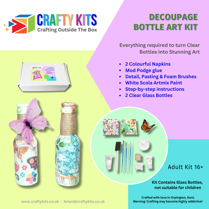 Wholesale Decoupage Bottle Art Kit - Crafting Kit