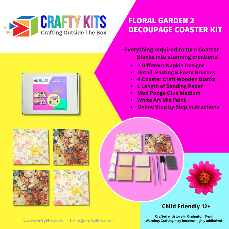 Floral Garden 2 - Decoupage Coaster Starter Kit