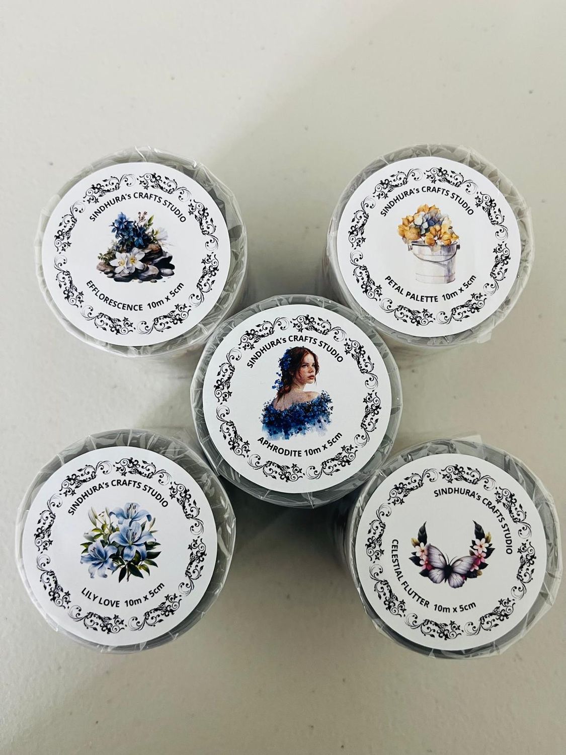 Petite Elegance Bundle - Floral &amp; Fantasy Collection | Set of 5 Rolls | SAVE AU$46