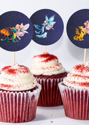 Print at Home - Dragon &amp; Fairy Party Decoration Kit