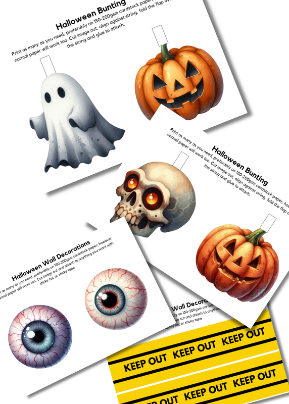 Download to Print At Home Spooky Halloween Decorations