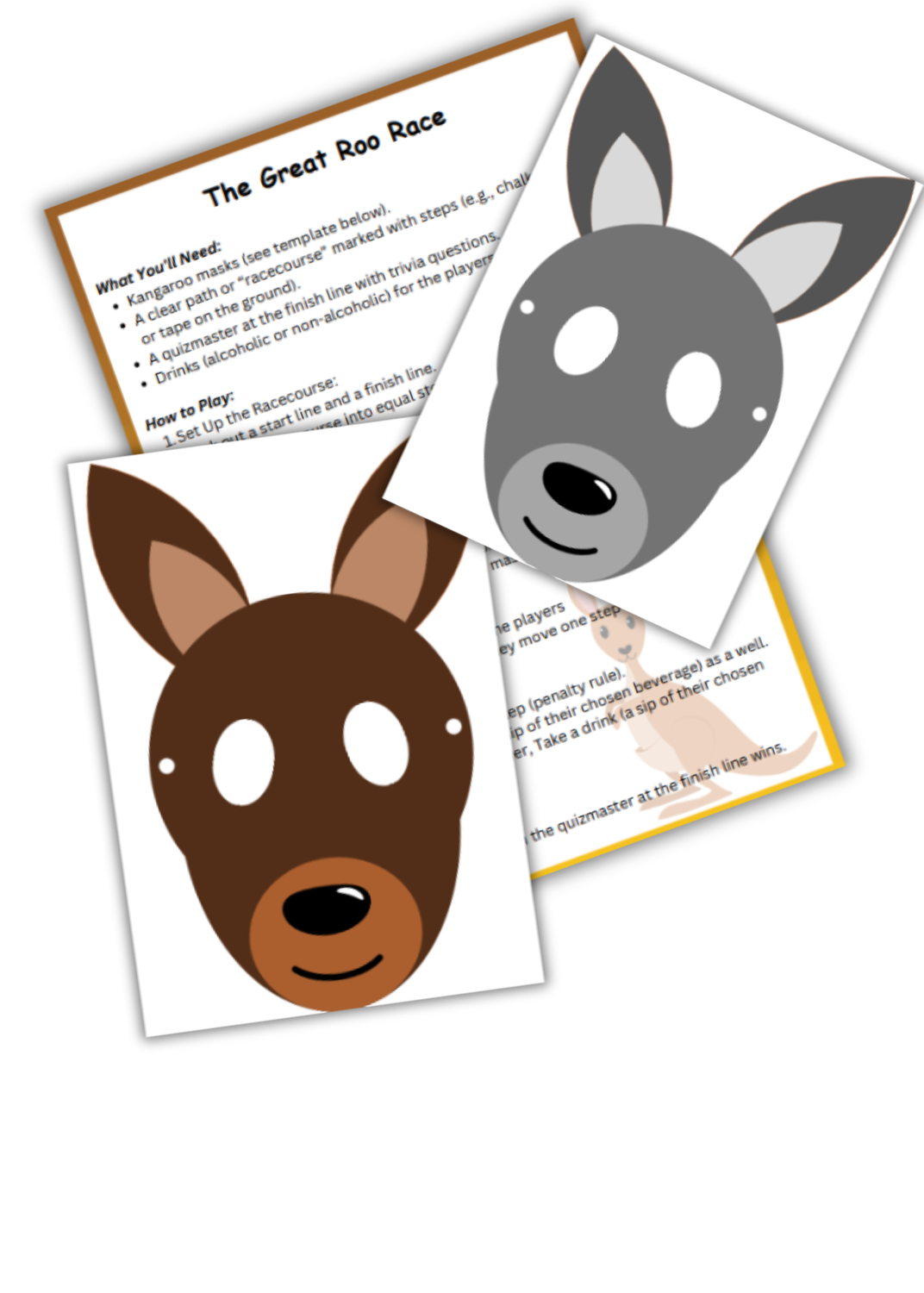 Print at Home - The Great Roo Race Party Game