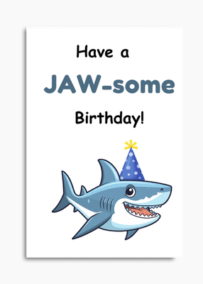 Jaw-some Birthday Card - Digital Download