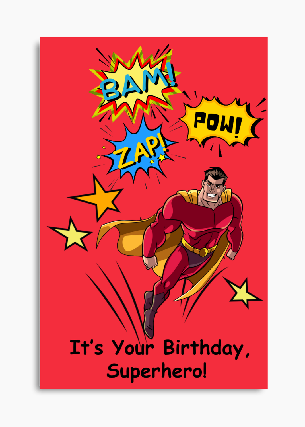 Super Hero Card - Digital Download