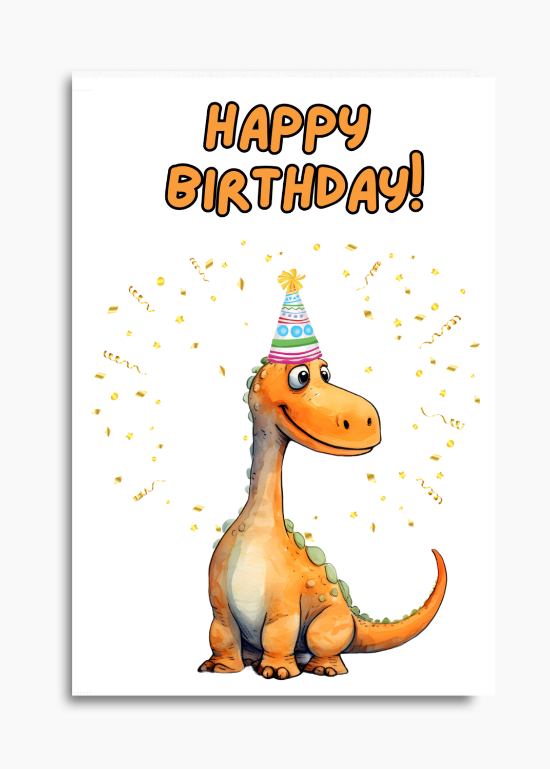 Dino Bash Birthday Card - Digital Download
