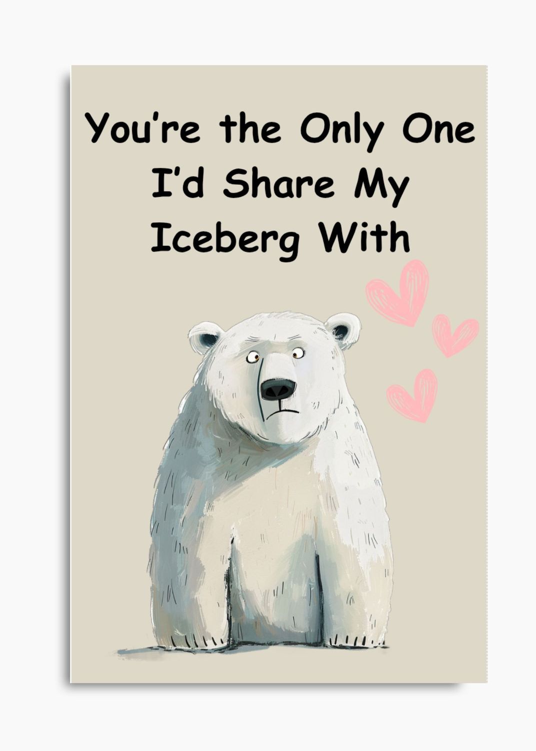 Polar Bear Valentine&#39;s Card
