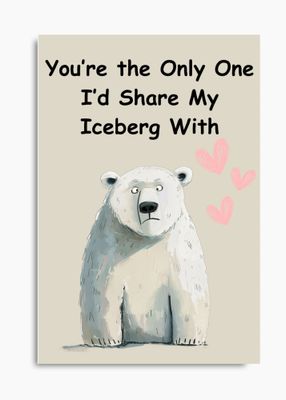 Polar Bear Valentine&#39;s Card
