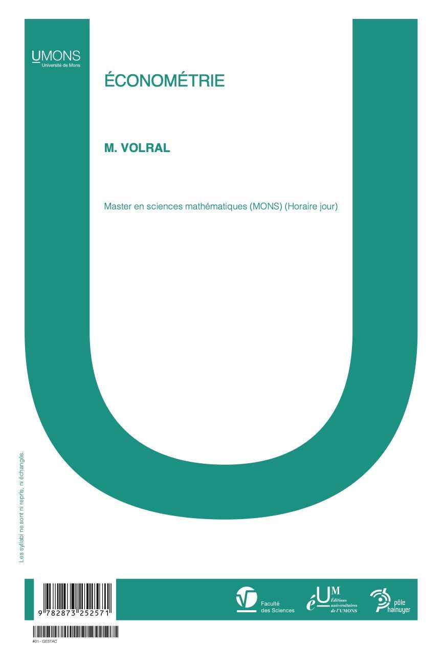 Econométrie (Sciences 1er quadrimestre) Mélanie Volral