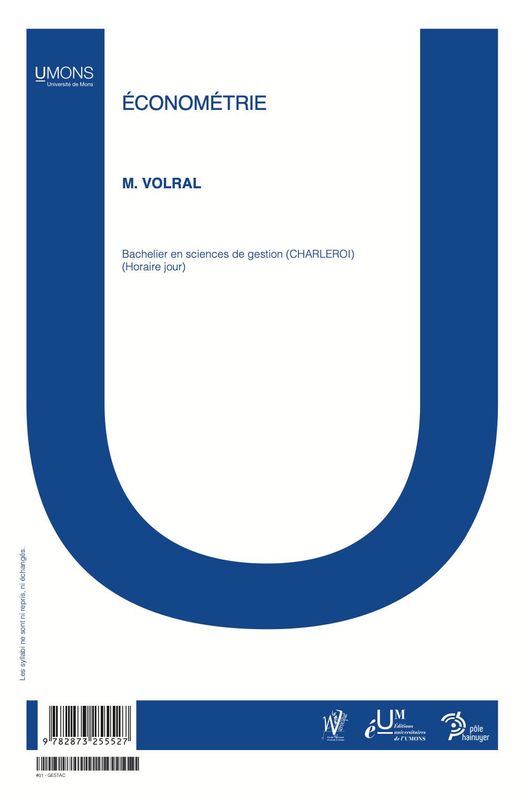 Econometrics - AAEP (Warocqué FWEG 1er quadrimestre) Mélanie Volral