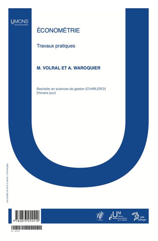 Econometrics - AAEP (Warocqué FWEG 1er quadrimestre) Mélanie Volral