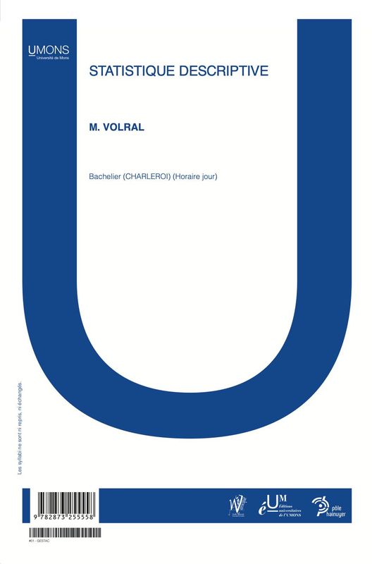 Statistique descriptive (FWEG 1er quadrimestre) Mélanie Volral