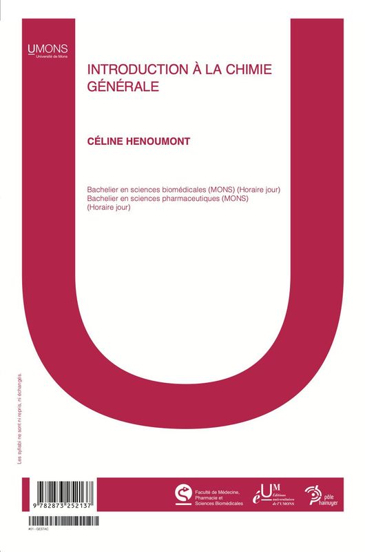 Introduction à la chimie générale  (Médecine 1er quadri) Céline Henoumont