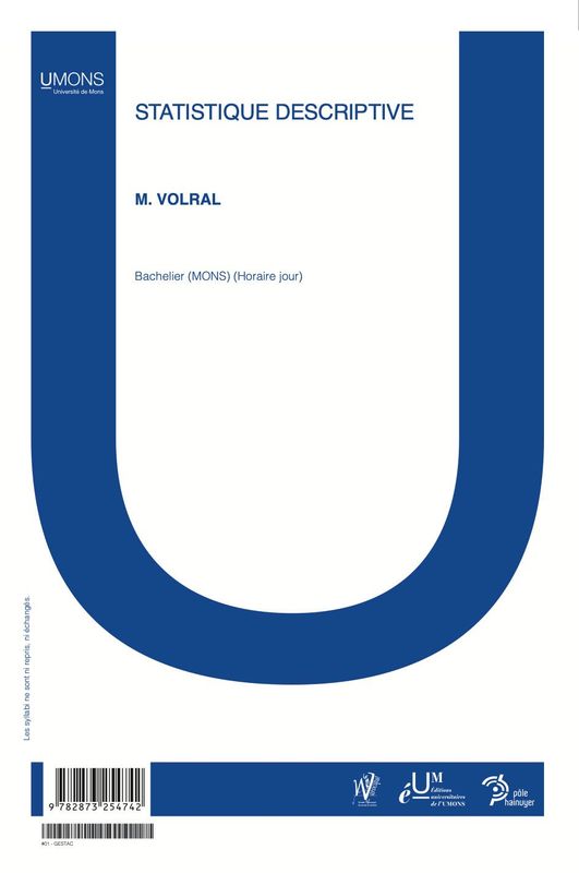 Statistique descriptive (Warocqué FWEG 1er quadrimestre) Mélanie Volral