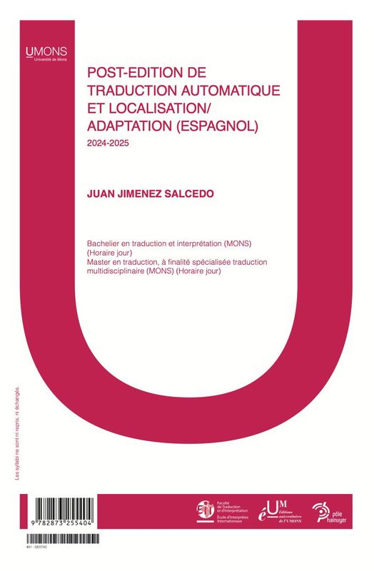 Post-édition de traduction automatique et localisation/adaptation : espagnol (FTI / Espagnol 1er quadrimestre) Juan Jimenez-Salcedo