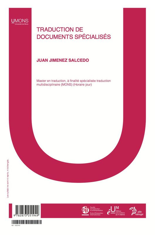 Traduction de documents spécialisés (espagnol-français), partie a: traduction juridique (FTI / Espagnol 1er quadrimestre) Juan Jimenez-Salcedo
