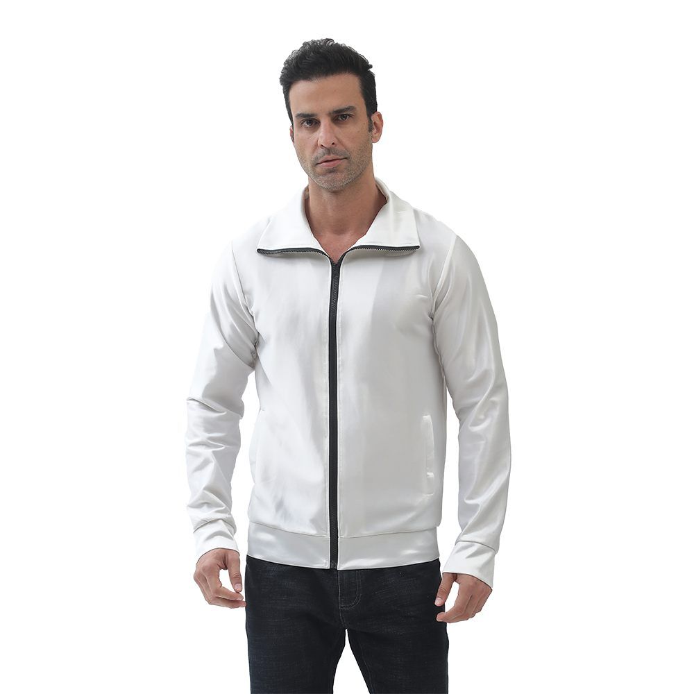 Long Sleeve Zipper Polo, Size: S, Material: 240g healthy cloth