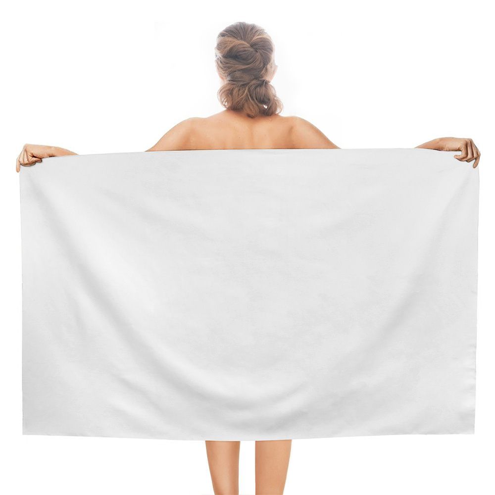 Adult Beach Towel, Size: 30x60 Inch, Color: White