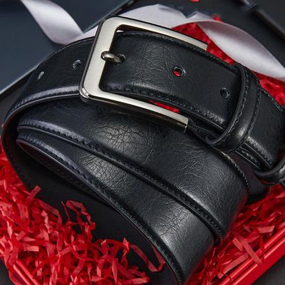 Cowhide Belt Men&#39;s Genuine Leather Buckle Belt