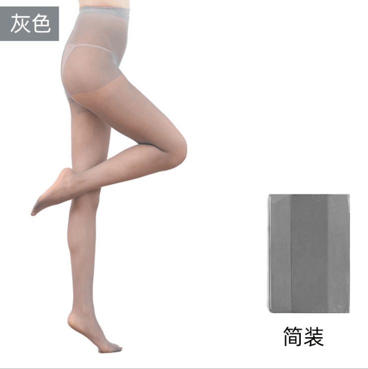 Women&#39;s Ultra-thin Pantyhose Large Size Stockings, Size: L90-130catty, Color: Grey