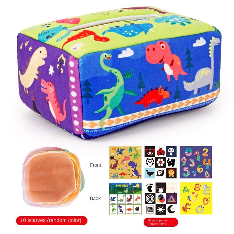Baby Montessori Toy, Magic Tissue Box Game, Color: Blue, Shape: Cartoon/cartoon