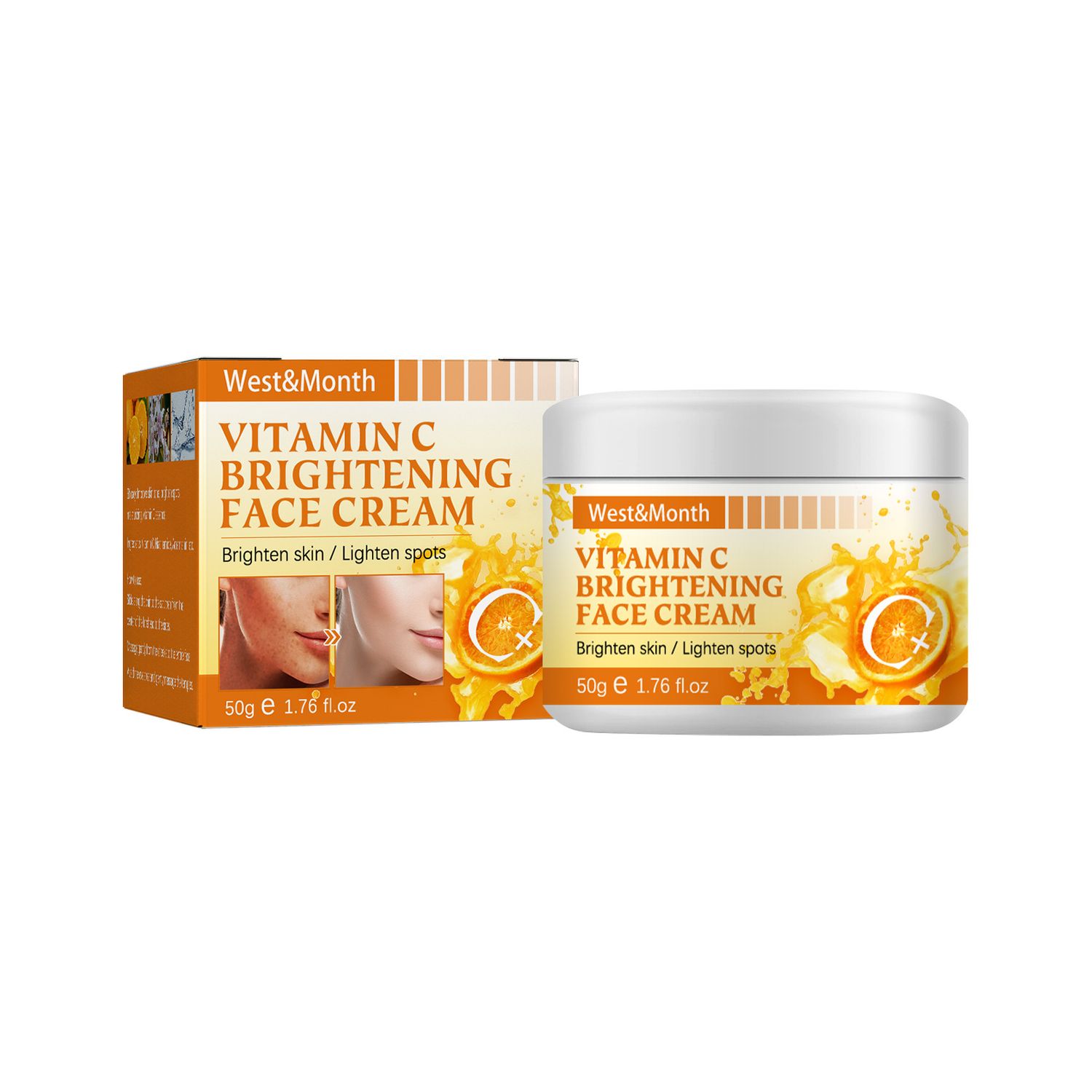 Vitamin C Cream Facial Moisturizing Fades Acne, Product Specifications: 50g (only for foreign trade export sales domestic sales are prohibited purchase is equivalent to the default disclaimer)