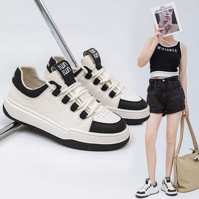 Women&#39;s Genuine Leather Thick-soled Casual Shoes