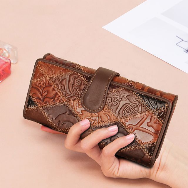Women&#39;s Wallet Retro Leather Long Wallets, Color Classification: 05201127-C-1