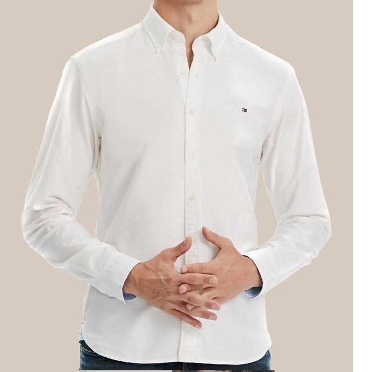 Men&#39;s Long-sleeved Business Versatile Shirt, Color: 白色, Size: M/170 建议【90-110】斤