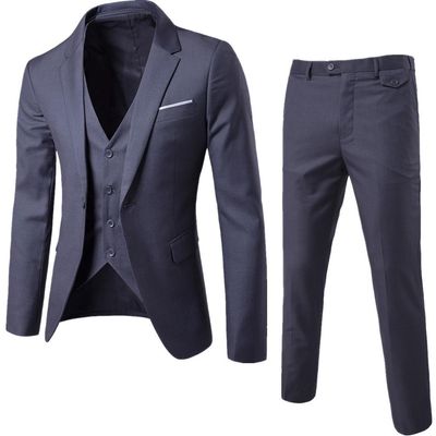 Men's Business Casual 3 pcs Groom Wedding Suit