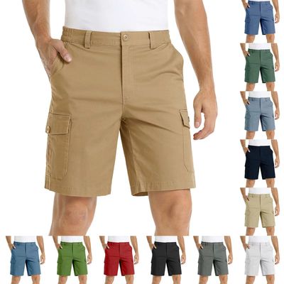 Men&#39;s Multi-pocket Casual Five-point Pants