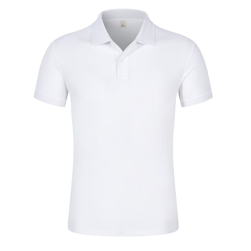 Men&#39;s Piqué Cotton Polo Short-sleeved shirt, Size: S, Color: White
