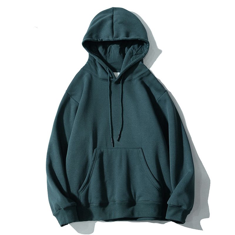Men/Women Sweater Hoodie Fleece Jacket, Size: S, Color: Wy0369 jungle green