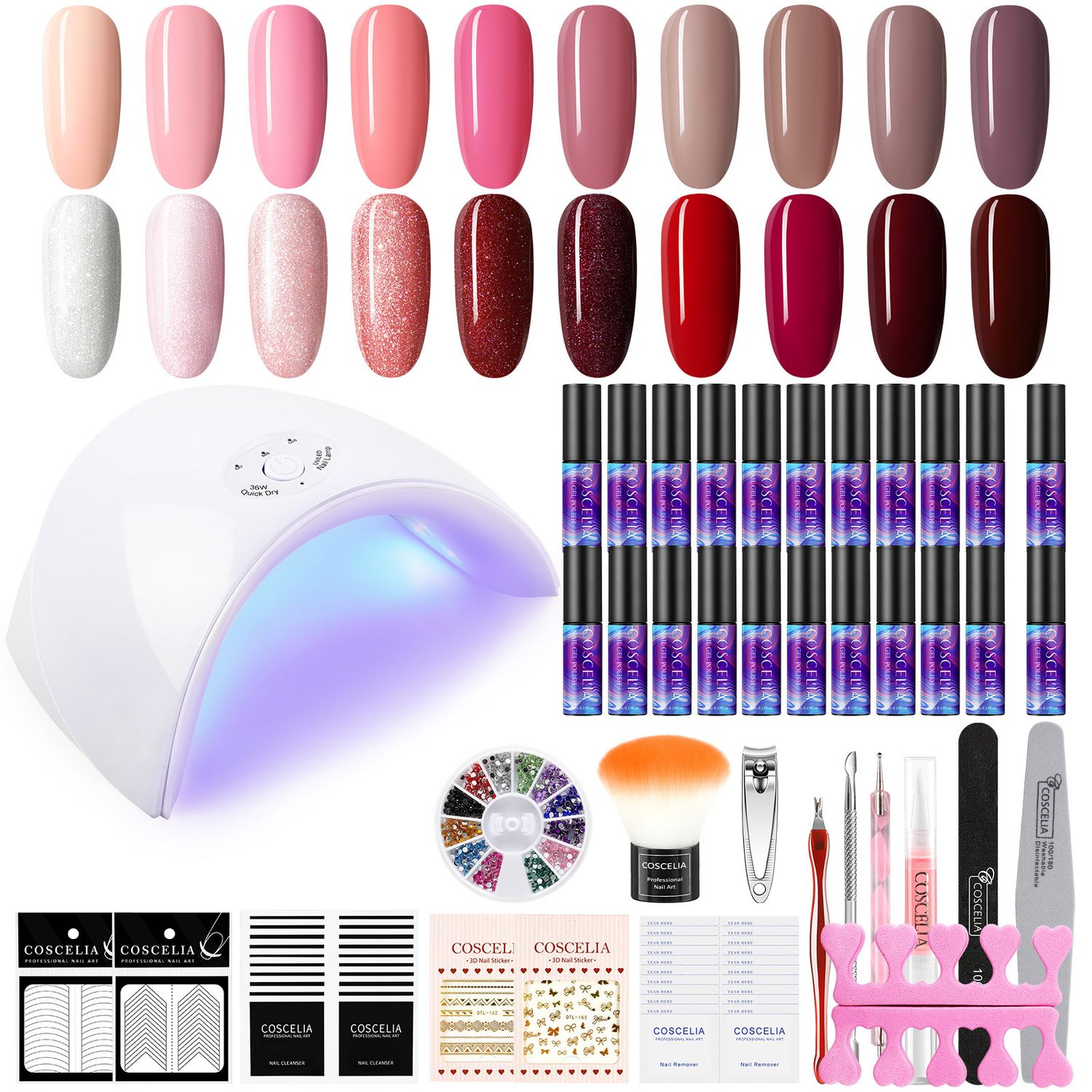 Nail Polish Glue Set USB Lamp Combination, Specifications: Nail polish set