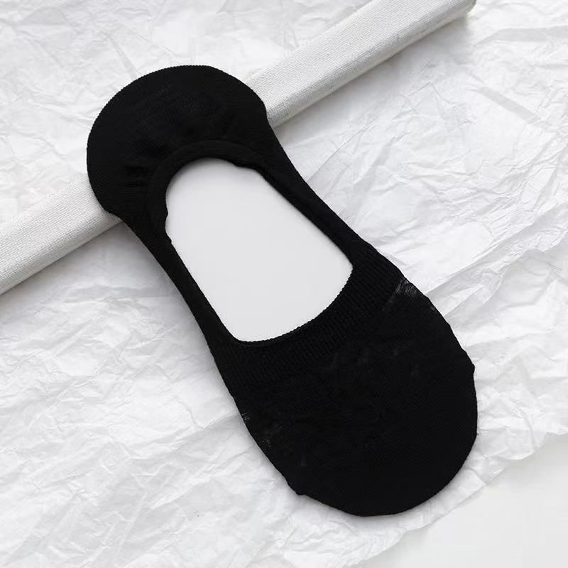 Women&#39;s Spring and Summer Cotton Socks, Color: Black