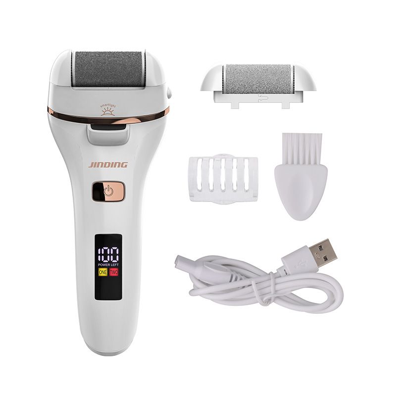 Electric Dead Skin Pedicure, Calluses Remover, Color: English version of white digital display model