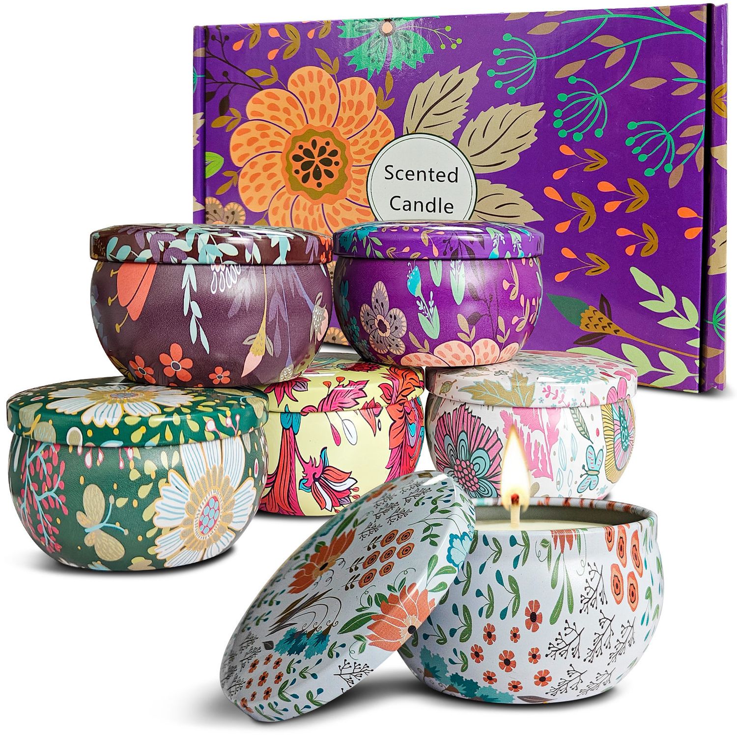 Women&#39;s Scented Aromatherapy Candles Gift Set - of 6