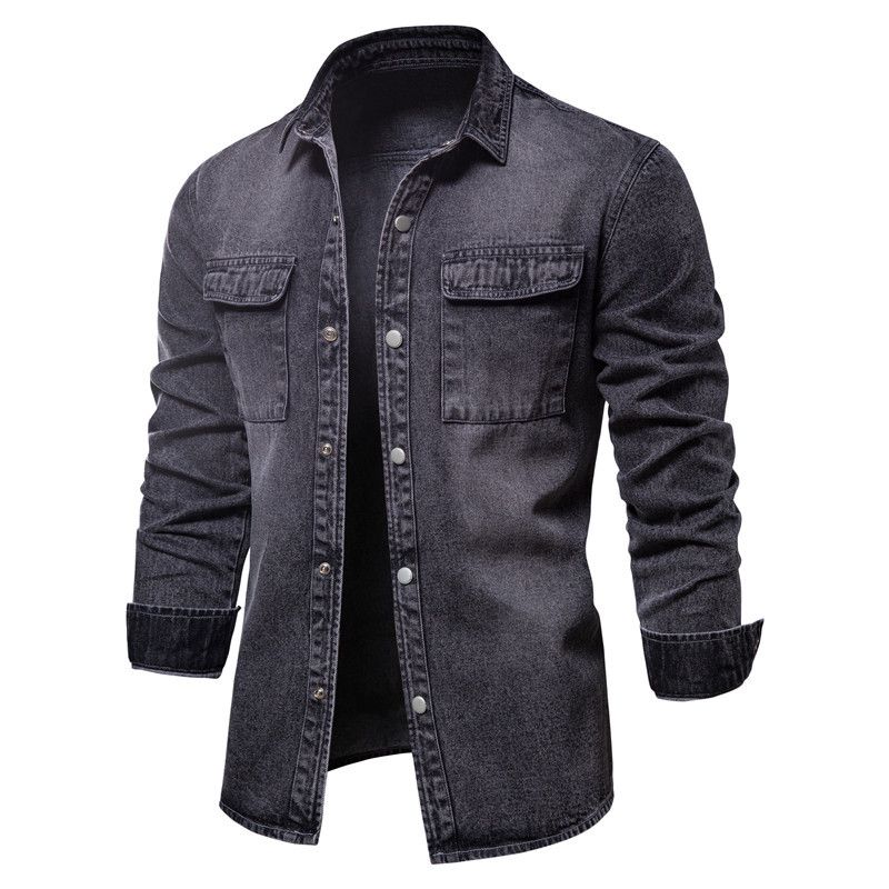 Men&#39;s Denim Jacket, Size: S, Color: Black