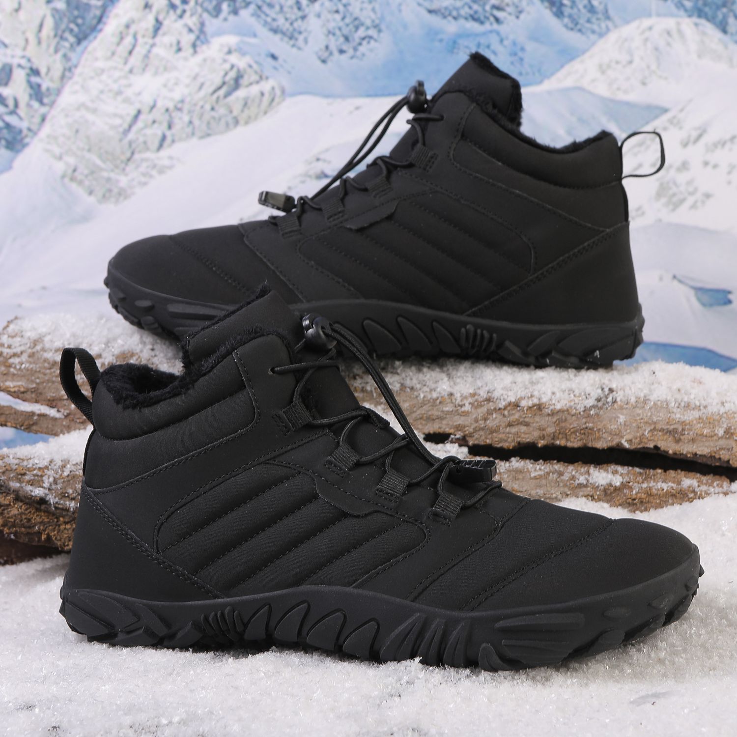 Cold-proof Waterproof Warm Outdoor Snow Boots, Size: 36, Color: 1698 black