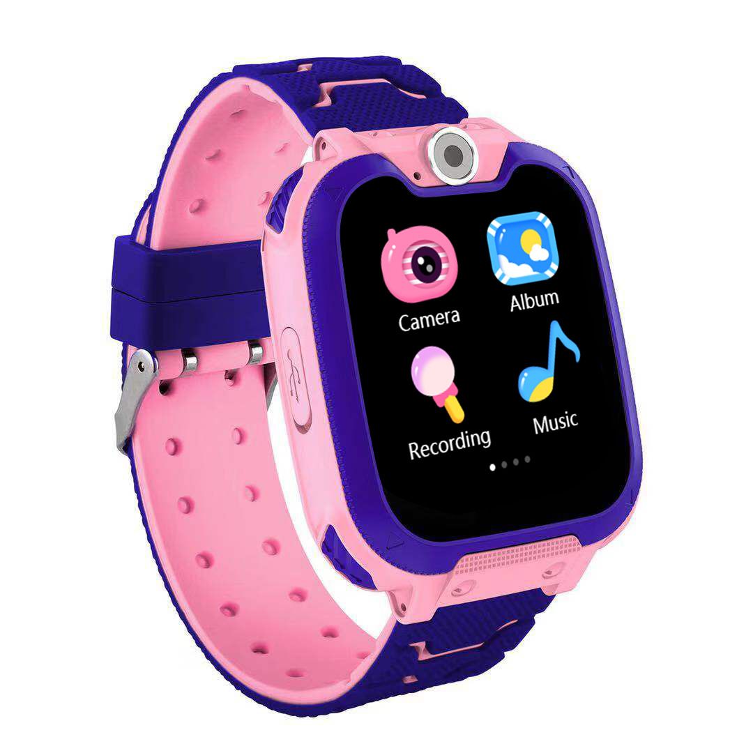 Children&#39;s Smart Phone Built-in Puzzle Game, Color: G2 game watch music version pink