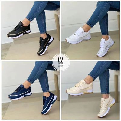 Women&#39;s Large Size Sports Color Matching Casual Shoes