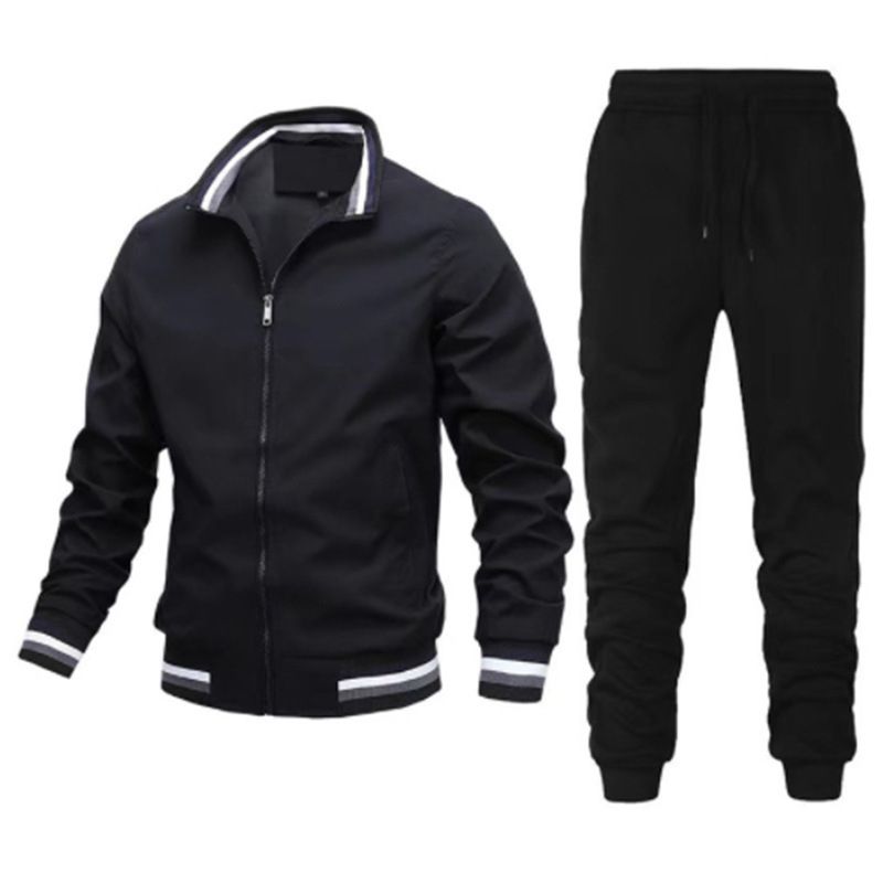 Men&#39;s Quality Trousers &amp; Bomber Jacket Suit, Size: M, Color: Black