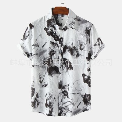 Men&#39;s Fashion Trend Casual Printed Shirt
