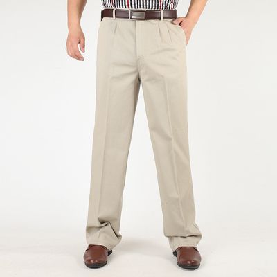 Men's Loose Double Pleated Casual Pants