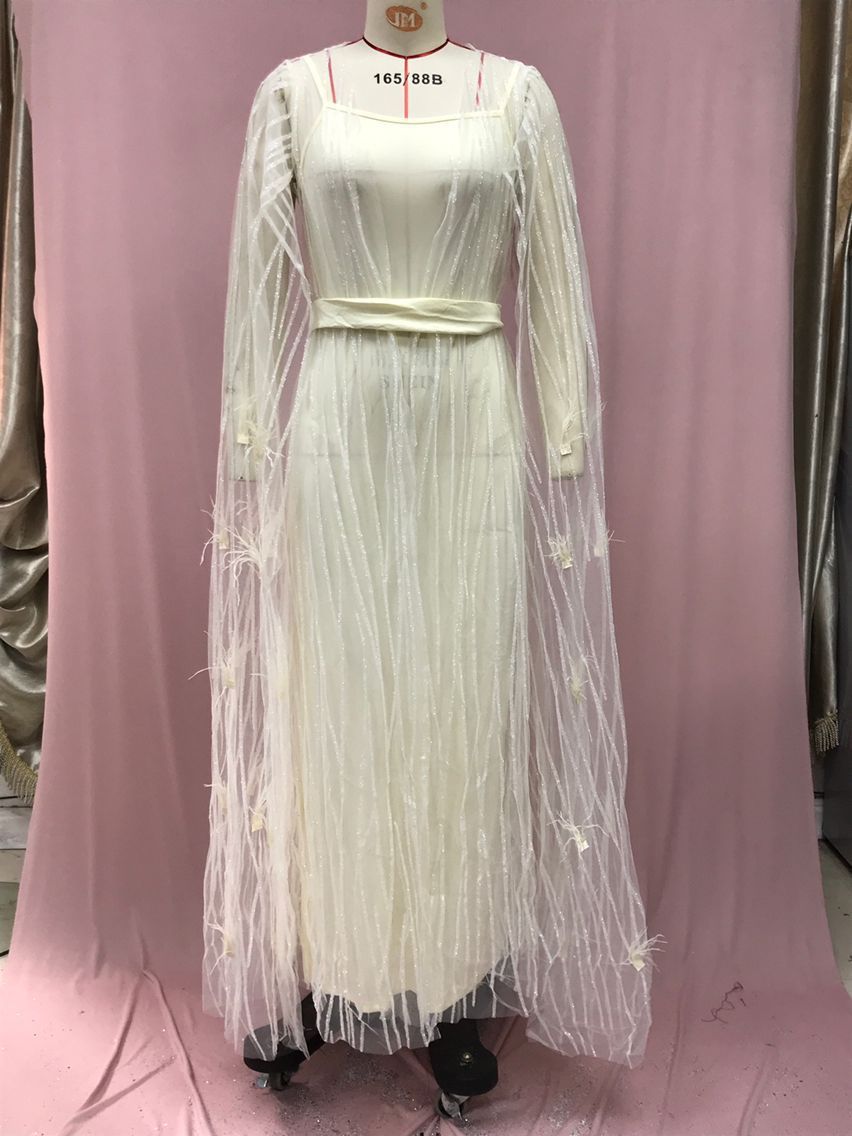 Elegant Sexy Evening Socialite Banquet Sexy Dress, Size: S, Color: Ivory